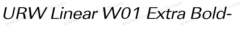 URW Linear W01 Extra Bold字体转换